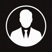 silhouette of a man in a suit and tie